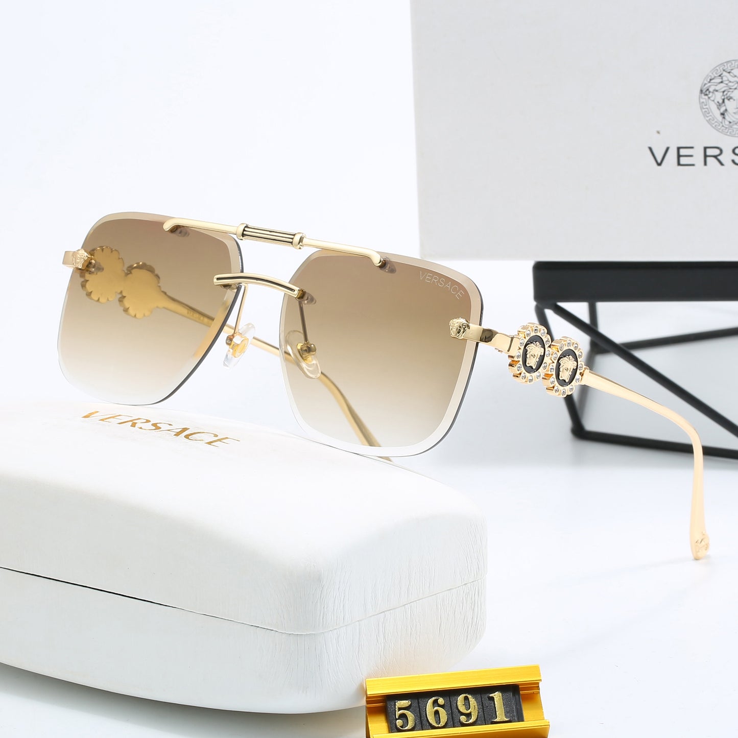 VERSACE SUNGLASSE BROWN #5691