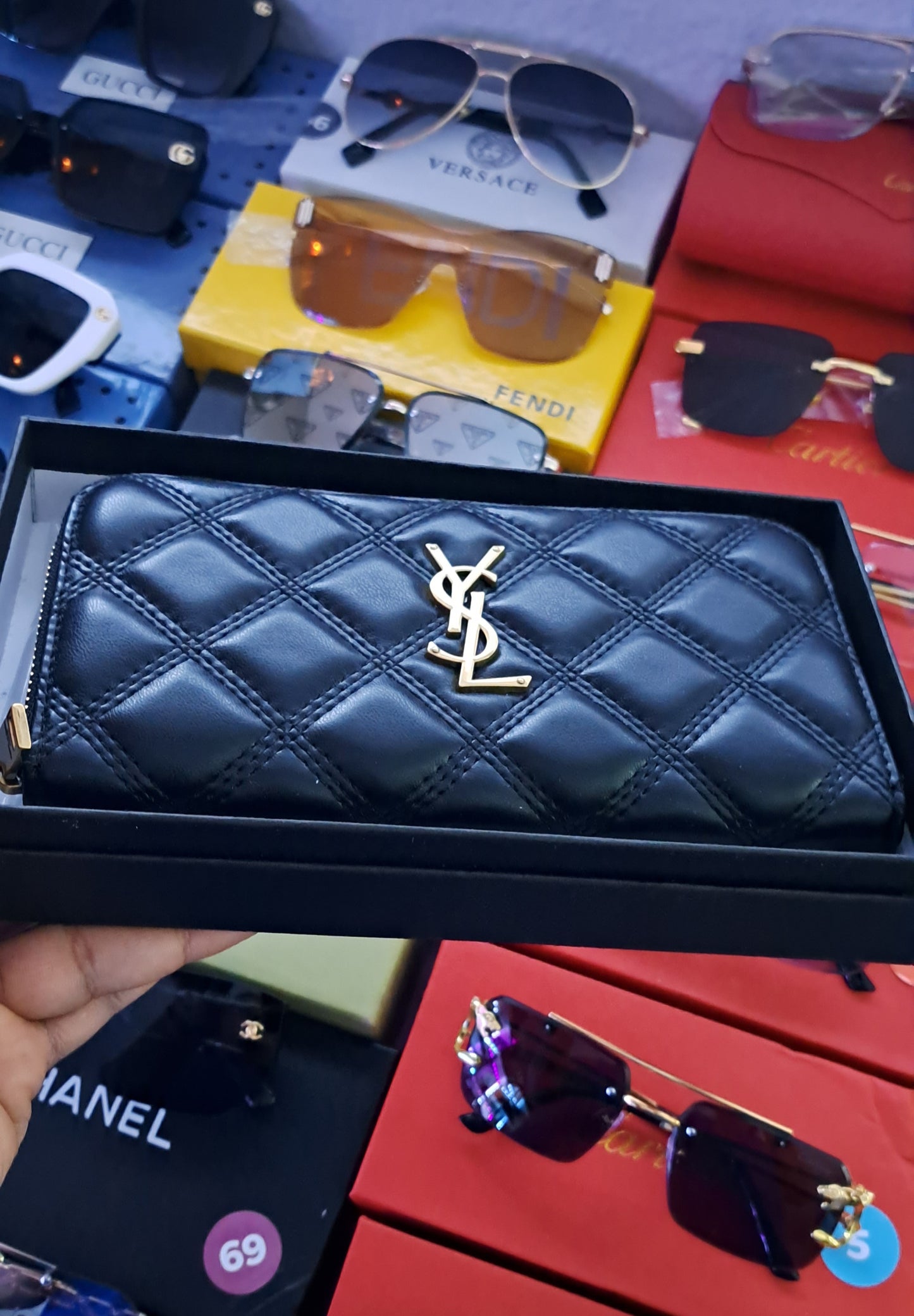 YSL BLACK WALLET