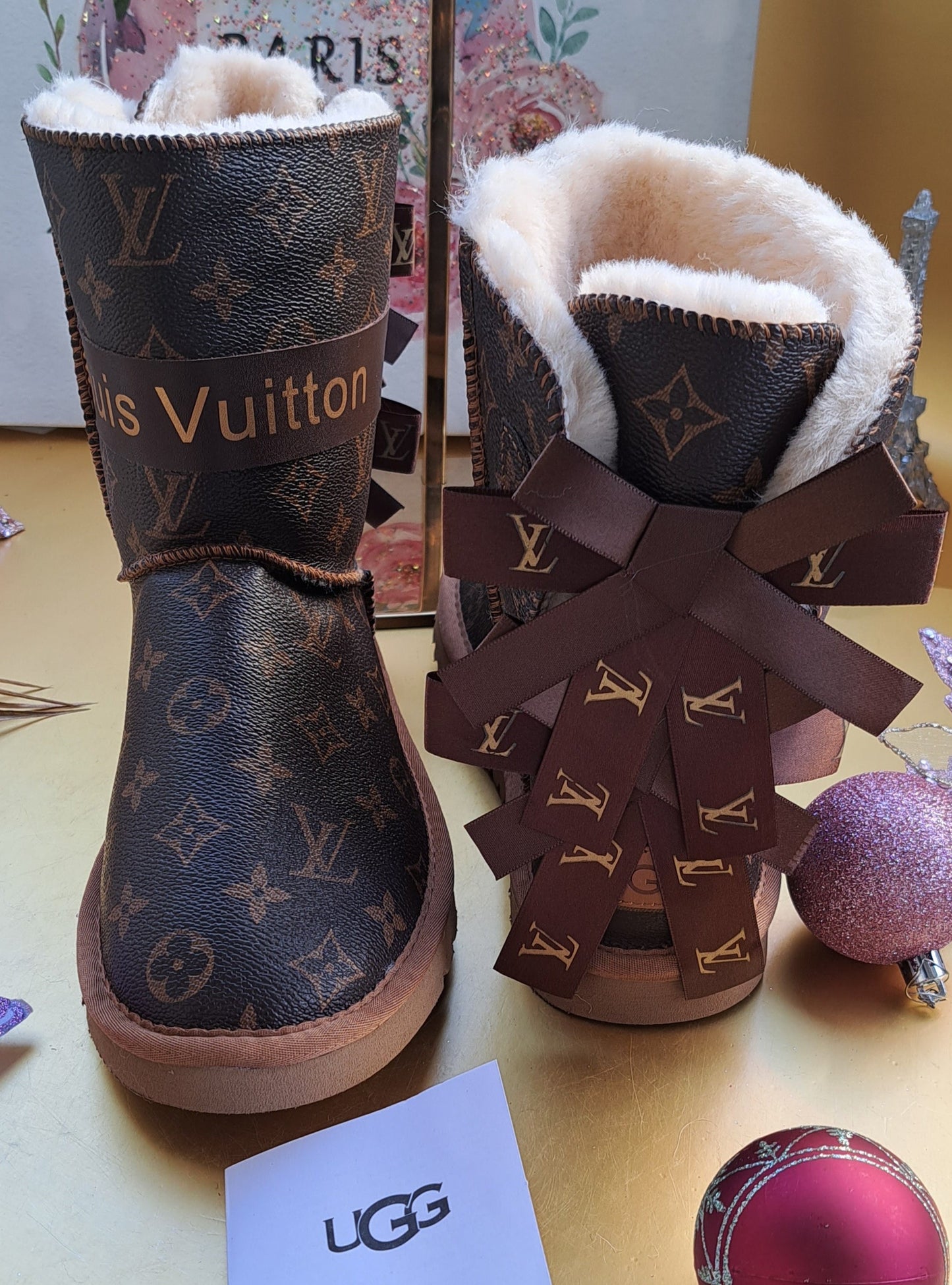 UGG LV PRINT BOW MONOGRAM