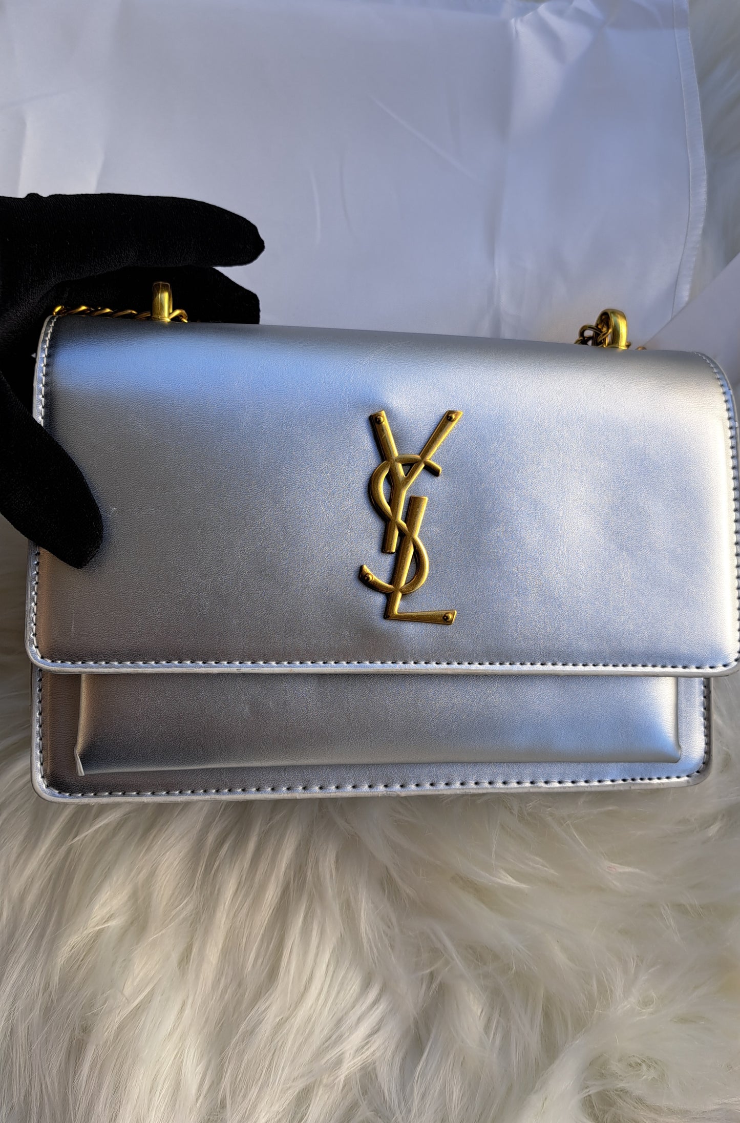 YSL SILVER -  Sunset Medium  Bag