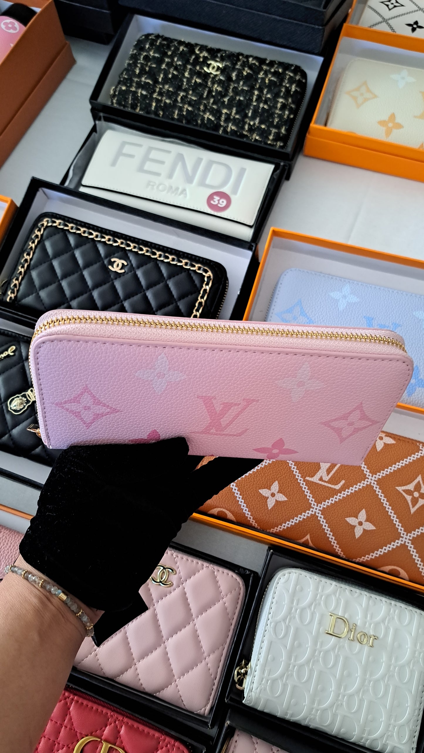 LV Print Wallet - Pink