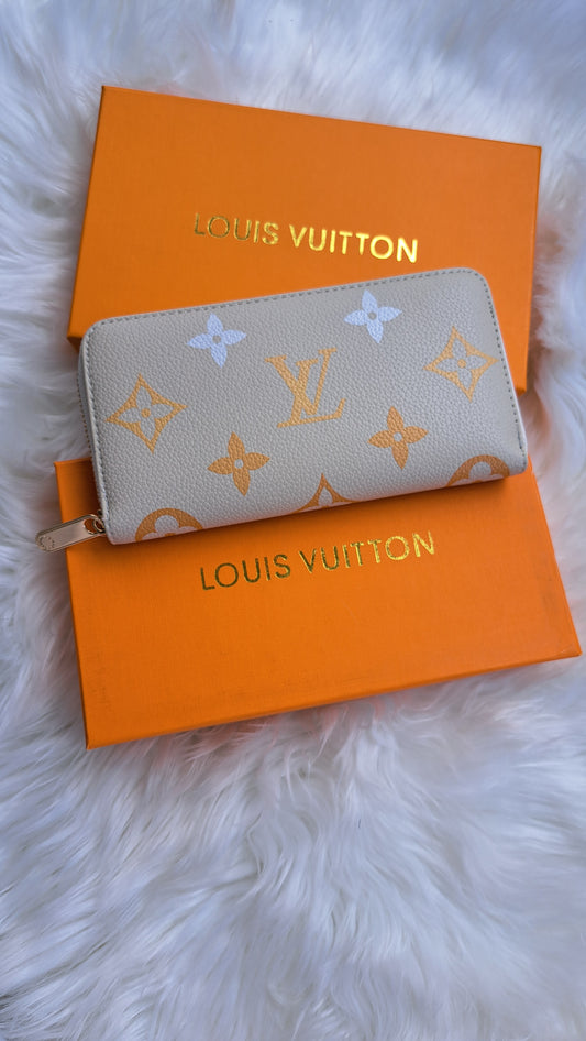 LV Print Wallet - Golden