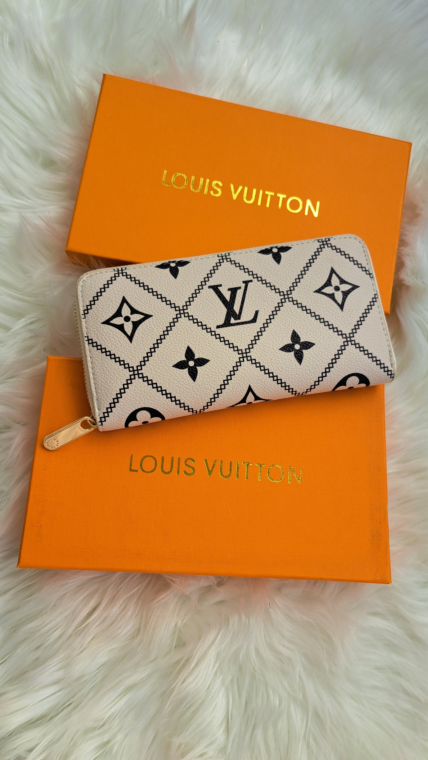 LV Print Wallet - OFF White