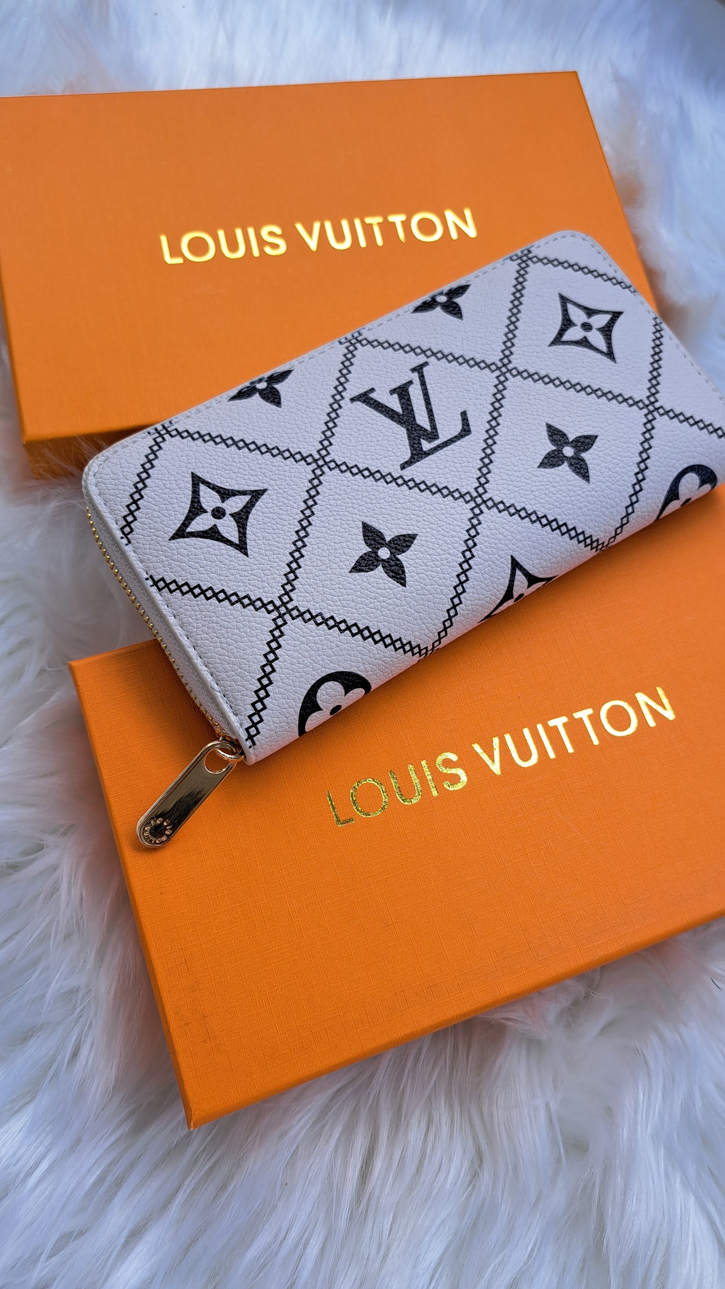 LV Print Wallet - White