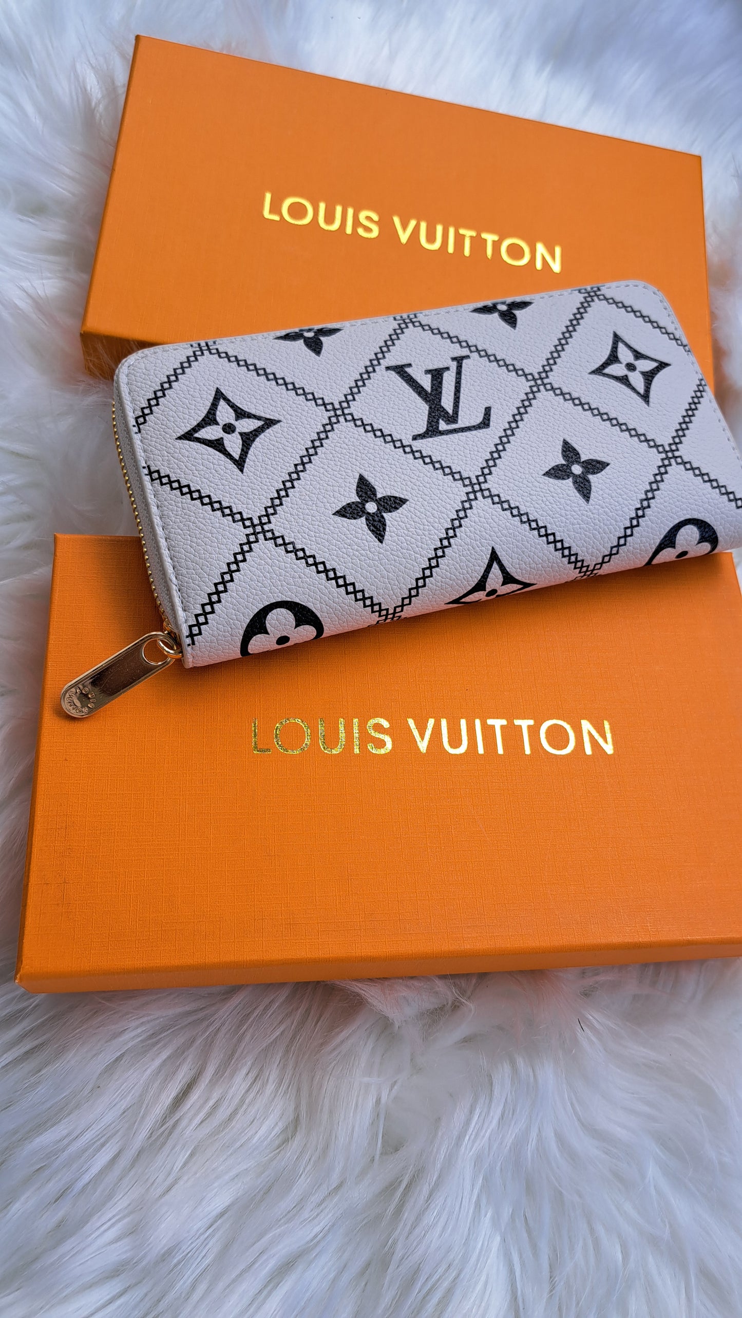 LV Print Wallet - White