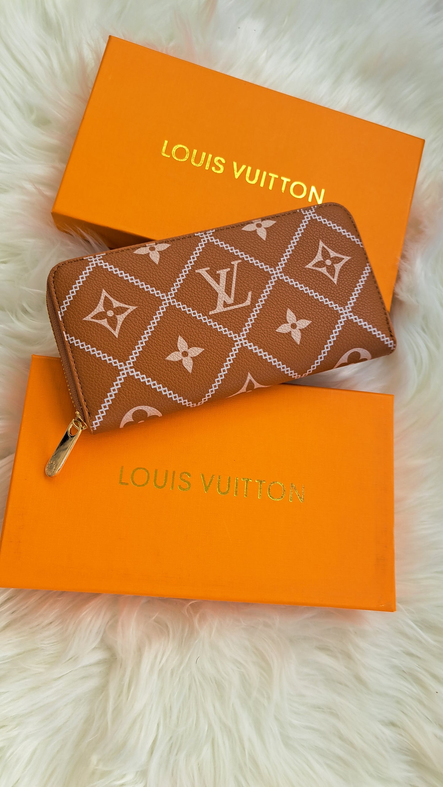 LV Print Wallet - Brown