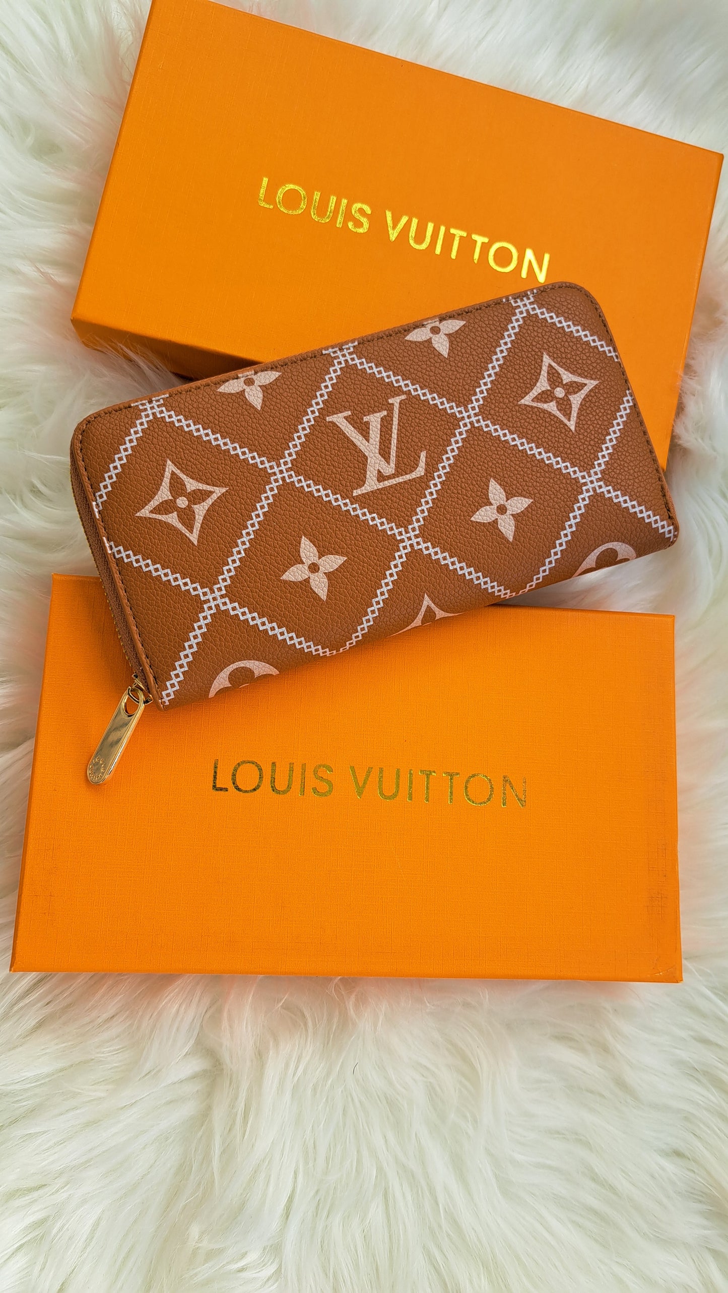 LV Print Wallet - Brown