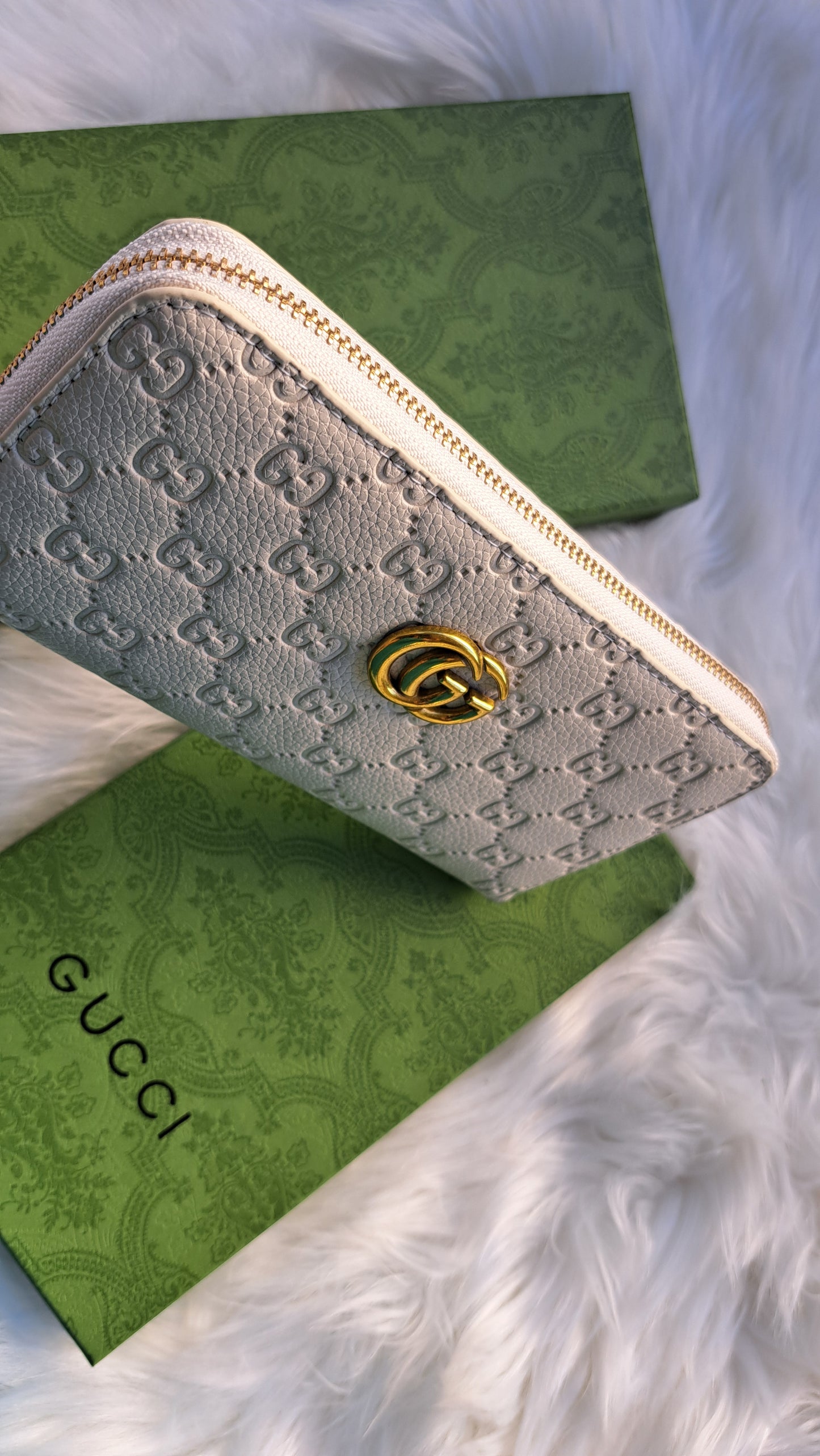 GG Wallet Embossed - Cream