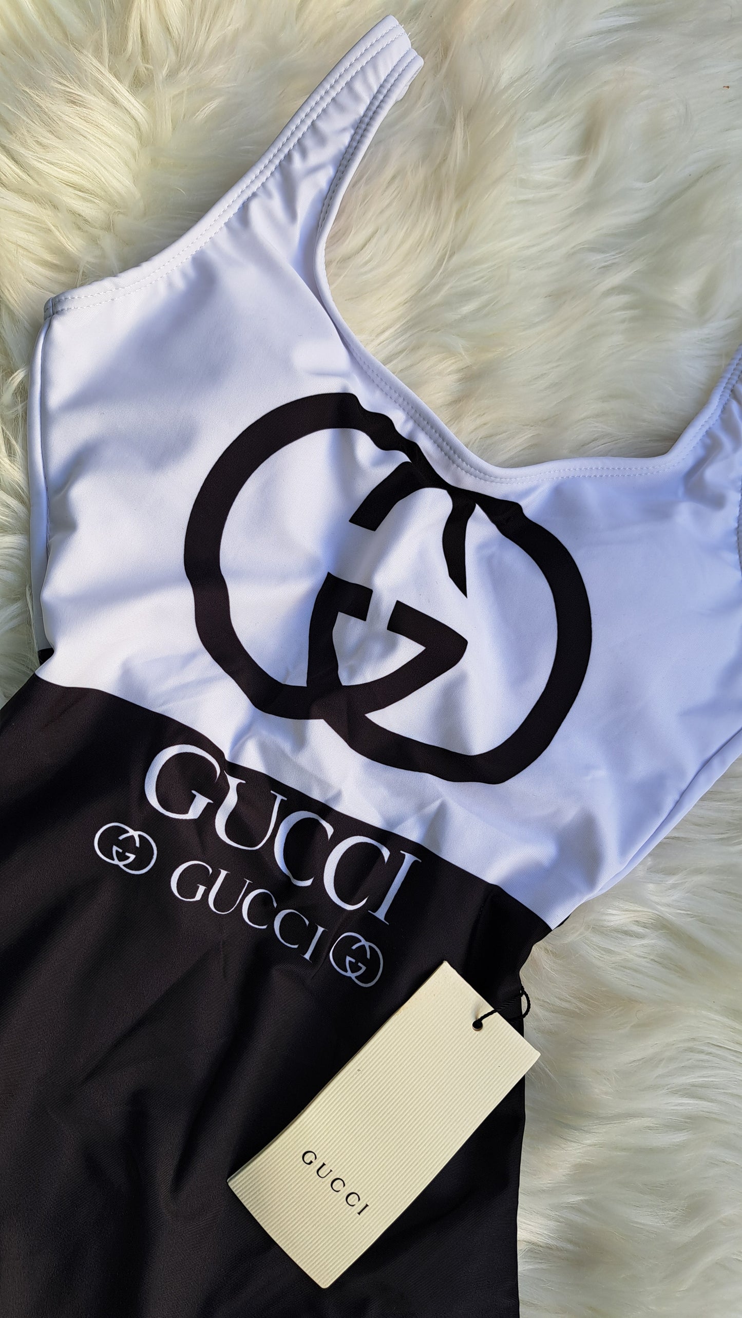 GG SWIMSUIT BLACK / WHITE