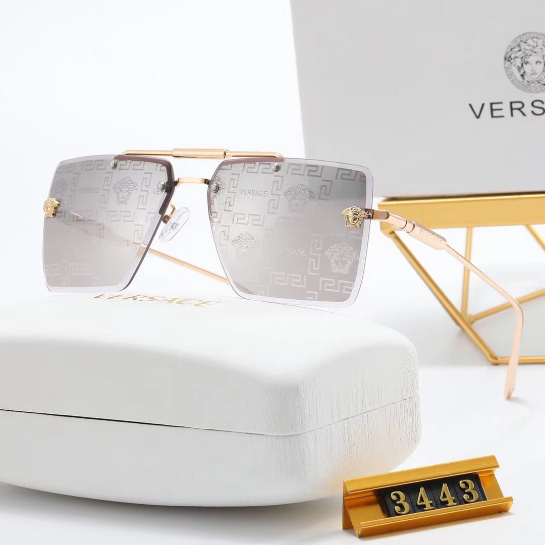 VERSACE SUNGLASSE SILVER LOGO #3443