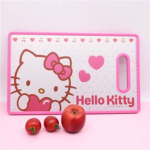 FANCY Hello Kitty, Kitchen Cutting Board with Easy Grip Handle, Solid Chopping Board, Fruits and Vegetables