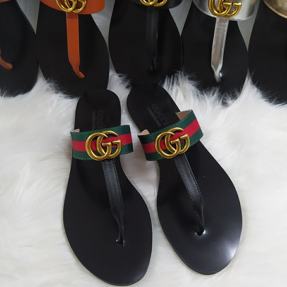 GG Sandals - Signature Green