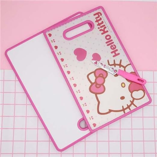 FANCY Hello Kitty, Kitchen Cutting Board with Easy Grip Handle, Solid Chopping Board, Fruits and Vegetables