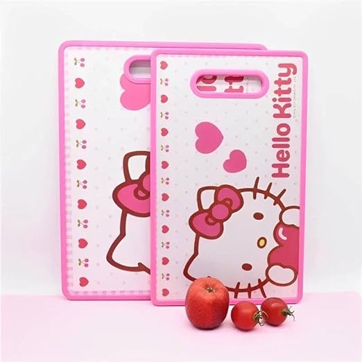 FANCY Hello Kitty, Kitchen Cutting Board with Easy Grip Handle, Solid Chopping Board, Fruits and Vegetables