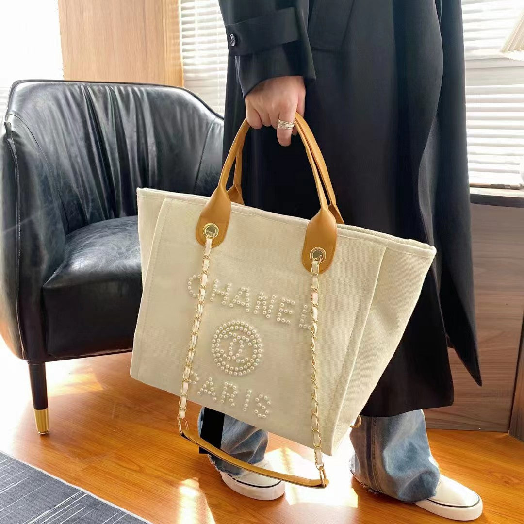 CHANEL VINTAGE CANVAS - CREAM