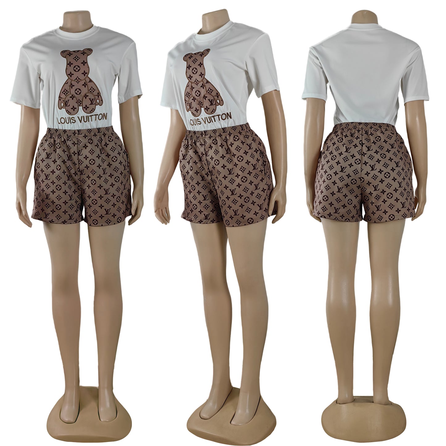 INSPIRED 2PC Short Set -BROWN