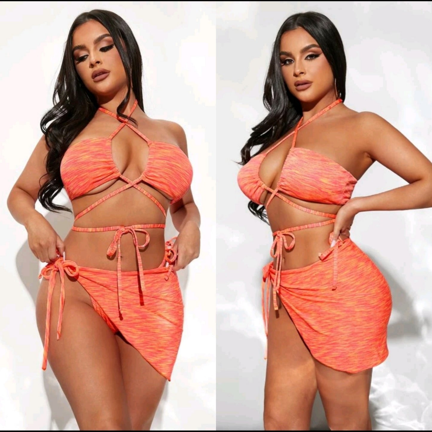 3 Pc Skirt Swim Set - MEDIUM