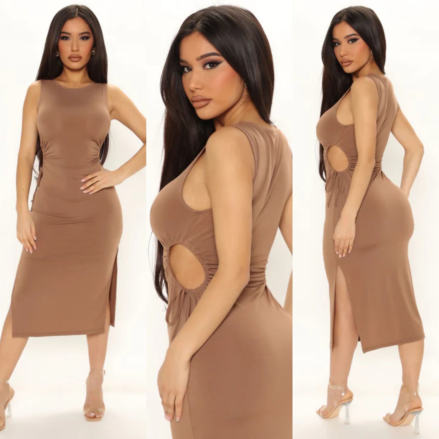 Nude Open Side Dress