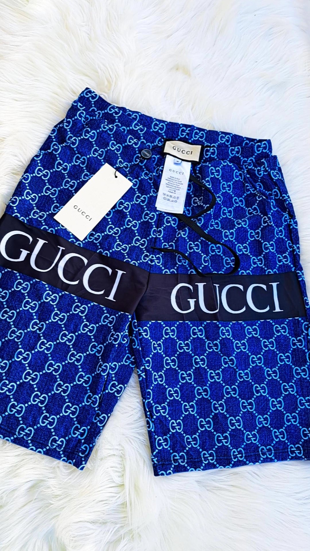 MEN GG Print Shorts