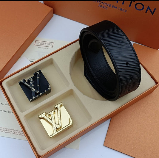 LV Belt ×2 - Black Design