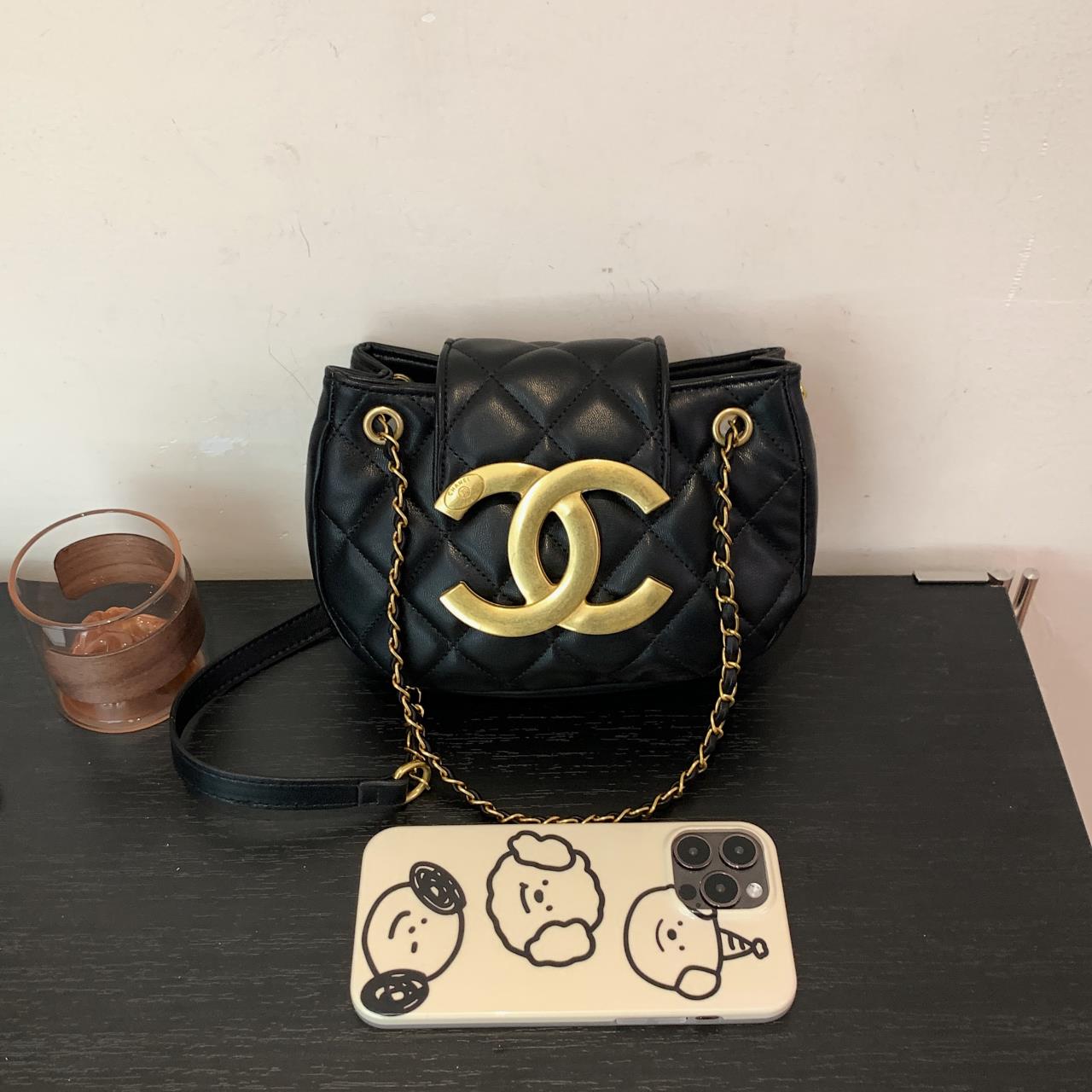 CHANEL Matelasse Black Shoulder Bag