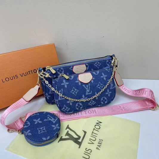 LV Pochette 3 PC - DENIM