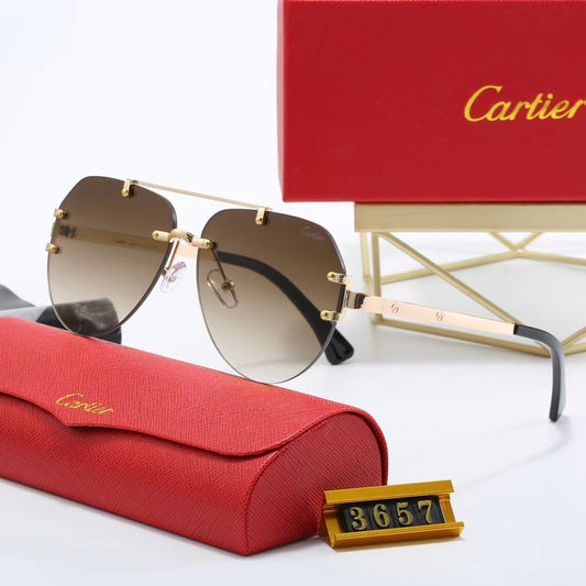 CARTIER SUNGLASSE BROWN #3657