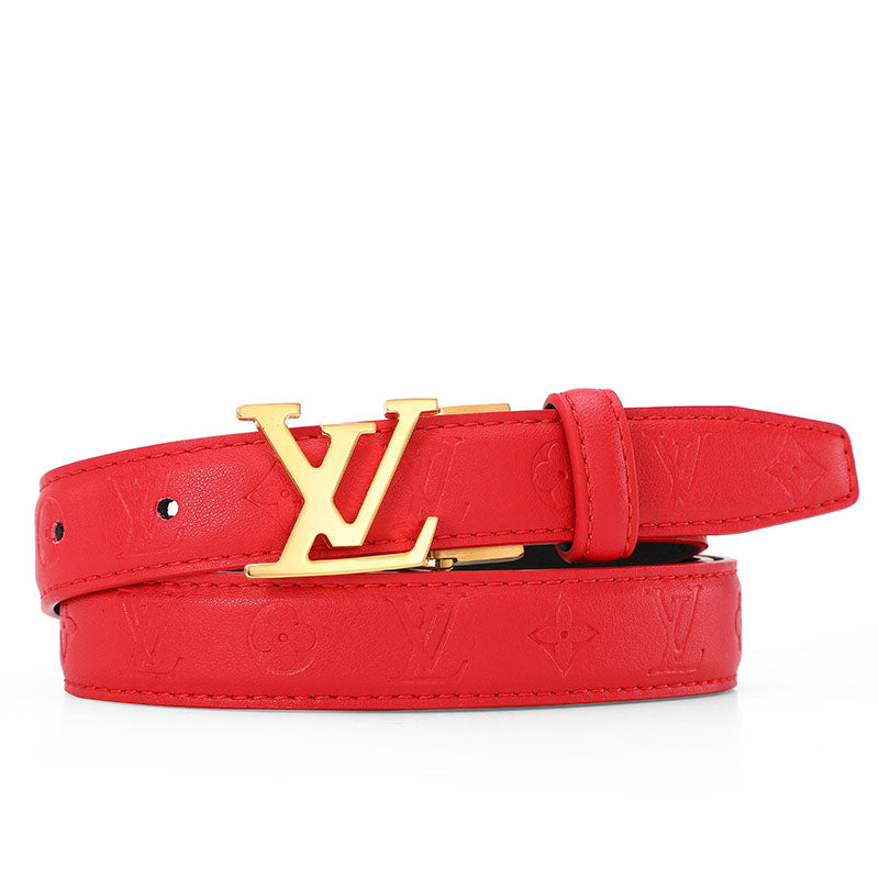 LV Red Print Belt _ 100 cm