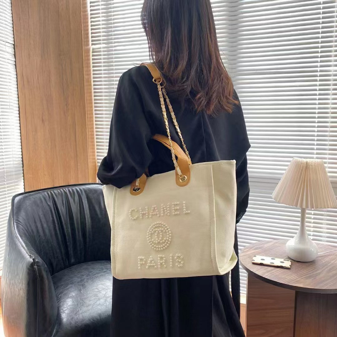 CHANEL VINTAGE CANVAS - CREAM