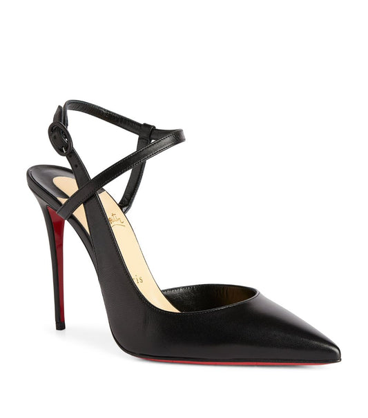 C.LOUBOUTIN - Red Bottom Jenlove Ankle Strap Pointed Toe Pump - 12 cm