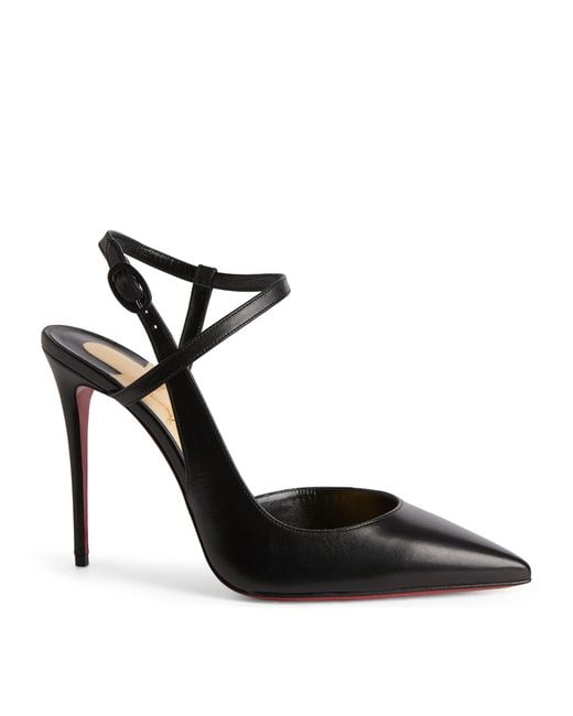 C.LOUBOUTIN - Red Bottom Jenlove Ankle Strap Pointed Toe Pump - 12 cm