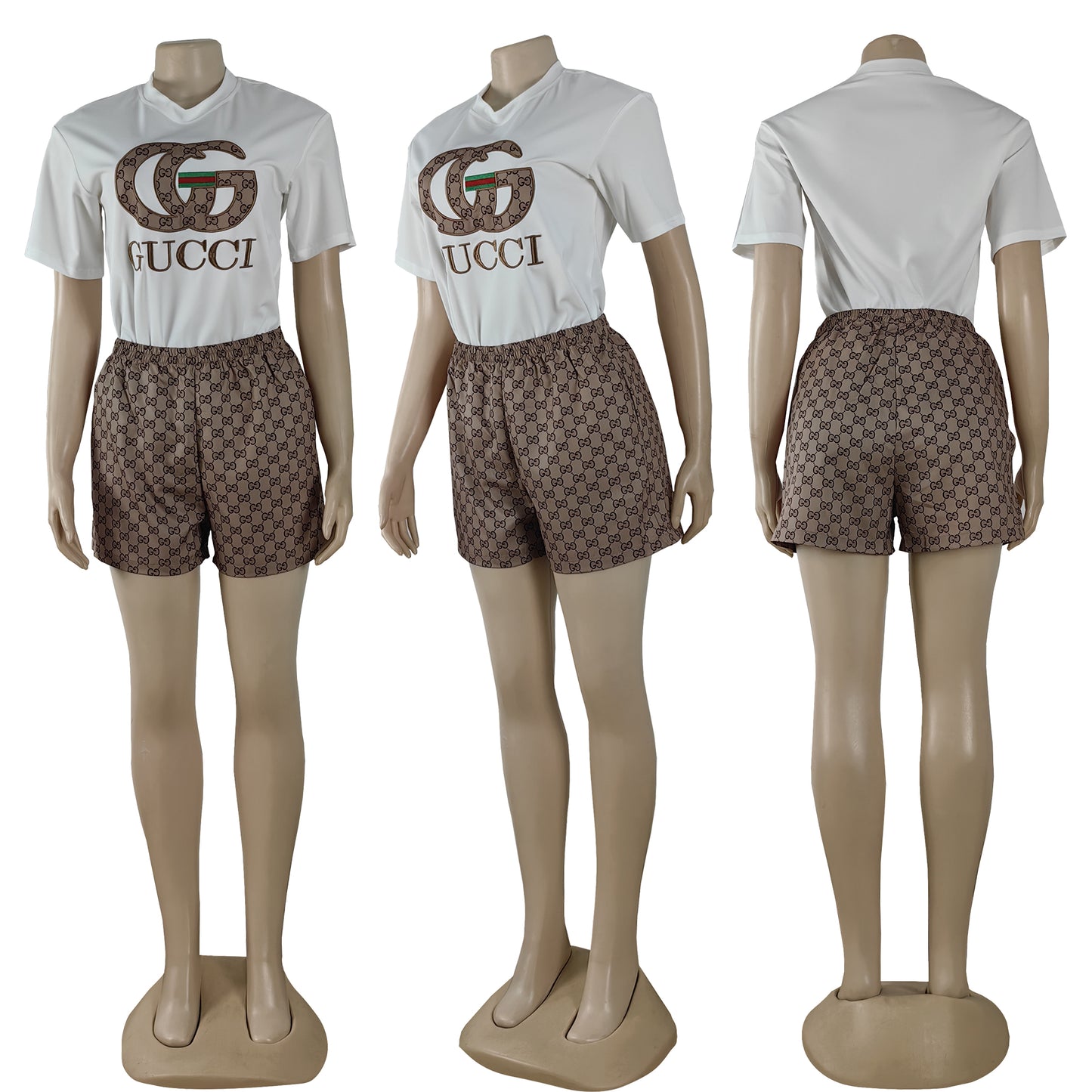 INSPIRED 2PC Short Set -BROWN