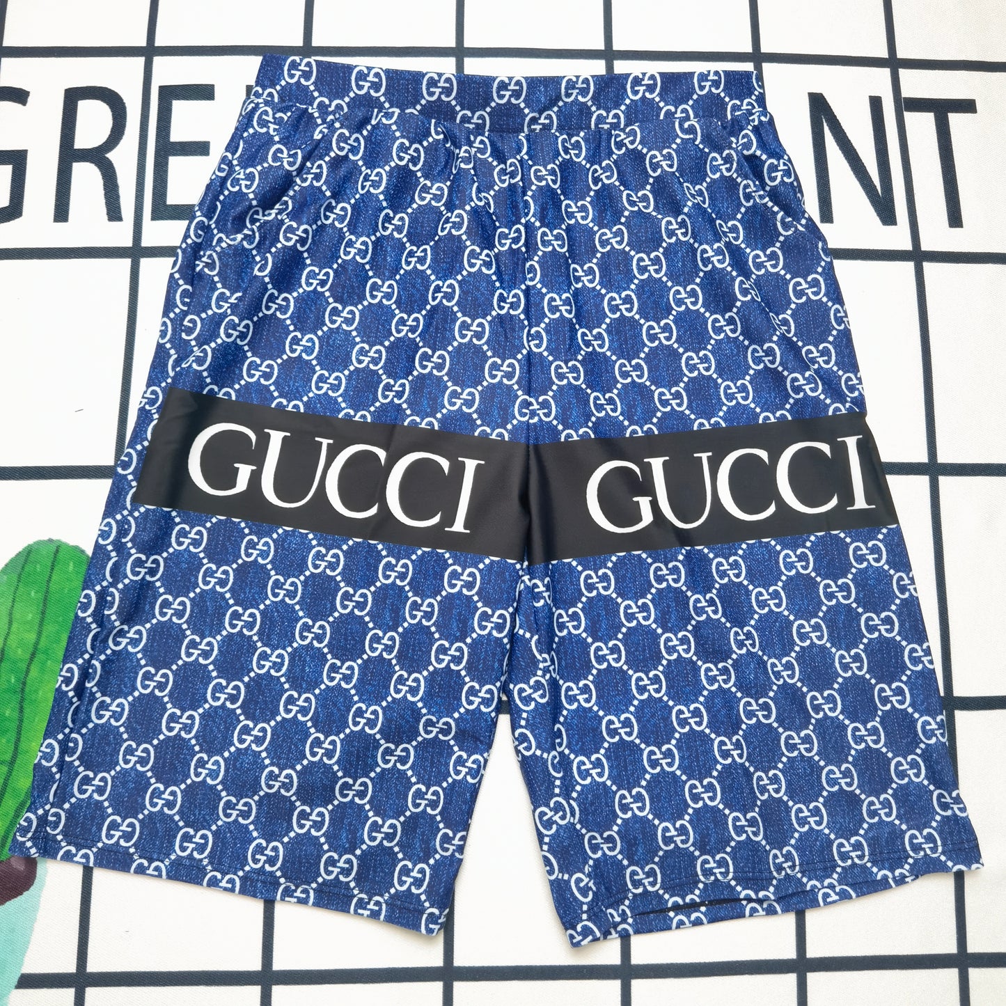 MEN GG Print Shorts