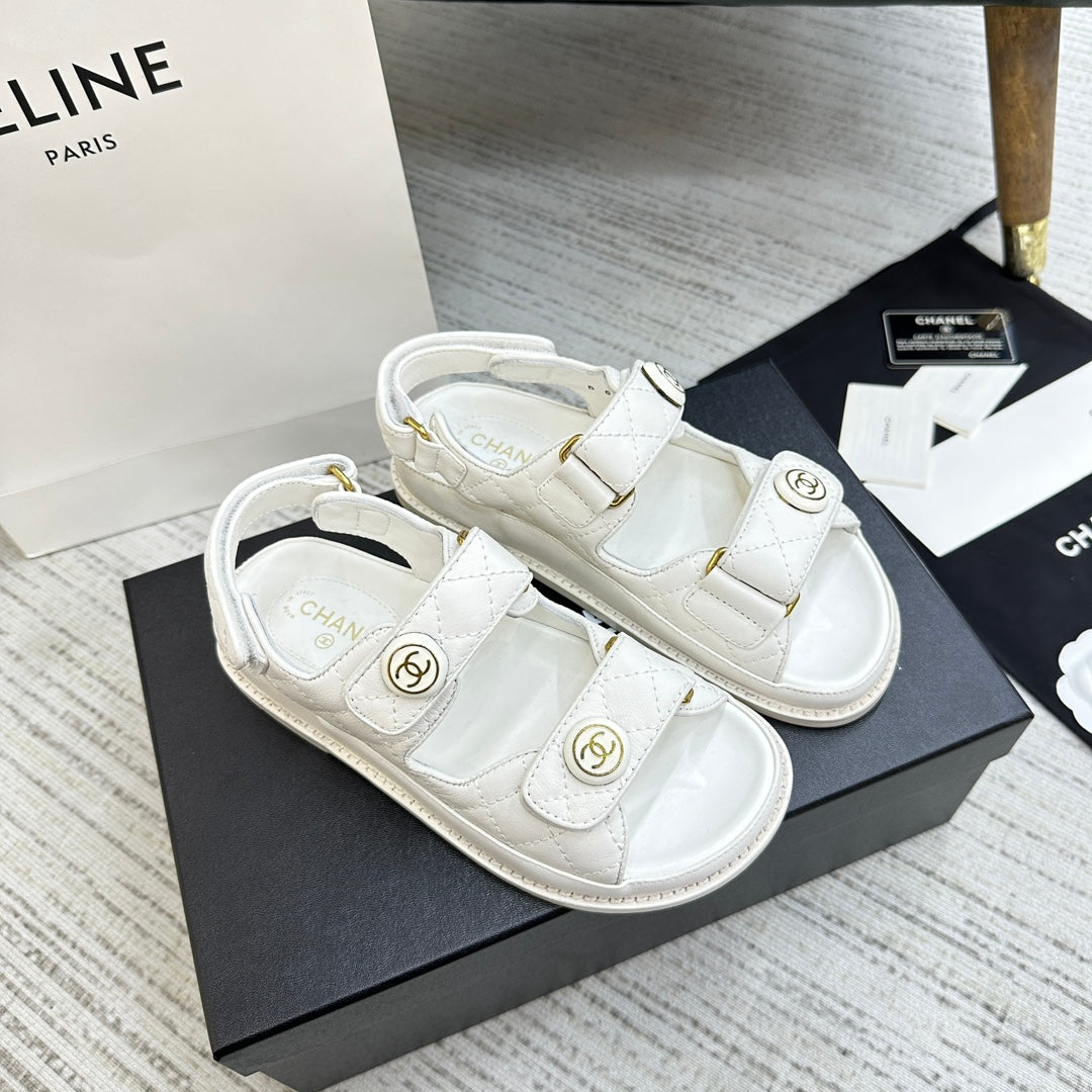 CHANEL DAD WHITE SANDAL