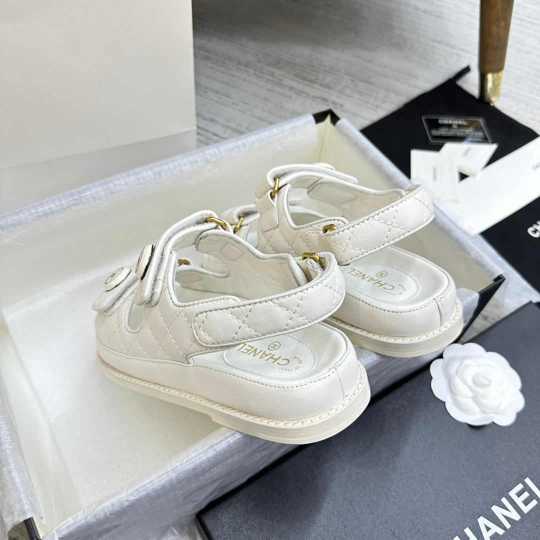 CHANEL DAD WHITE SANDAL