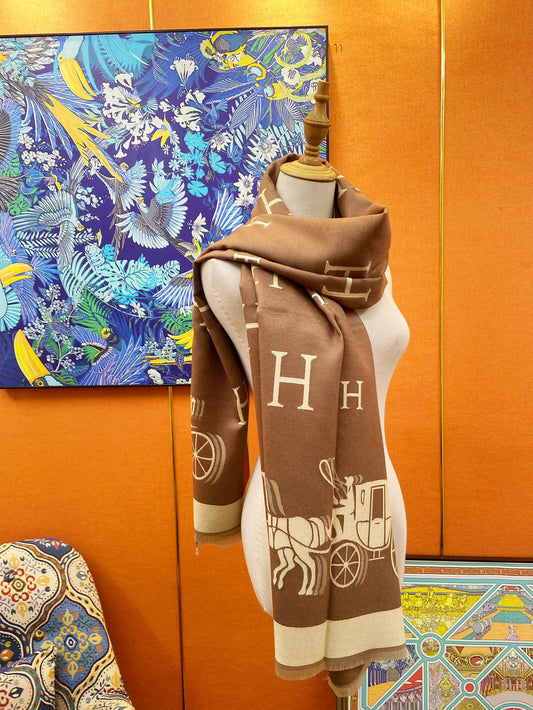 Hermes Luxury Scarf + Luxury Box