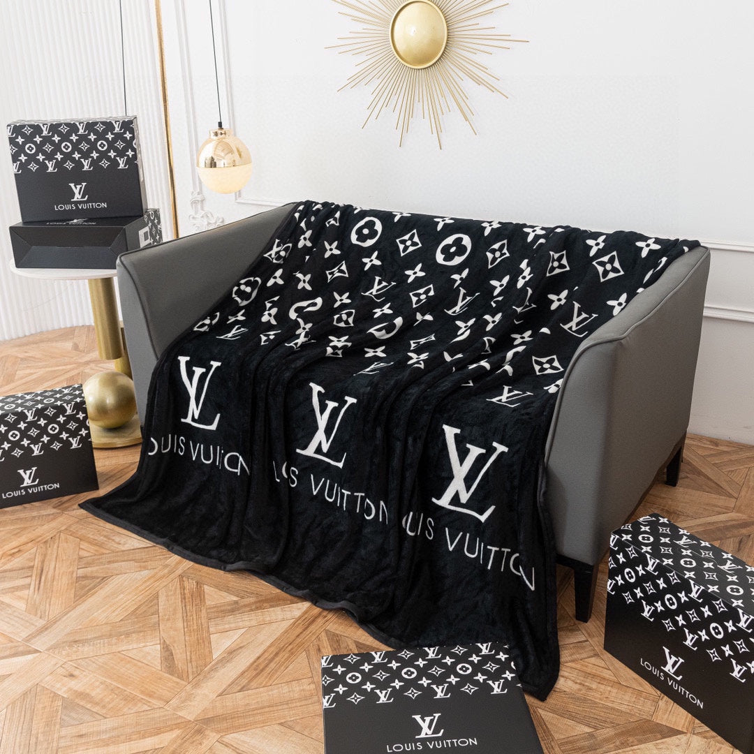 LV Black Blankket + Gift Box