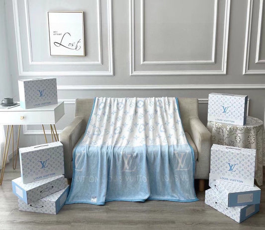 LV Baby Blue Blanket + Gift Box