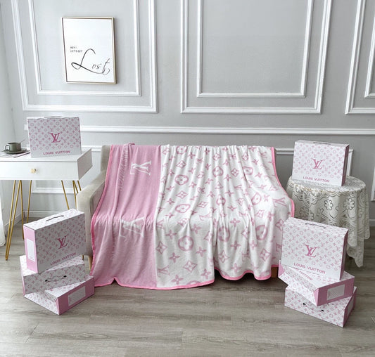 LV Pink Blanket + Gift Box