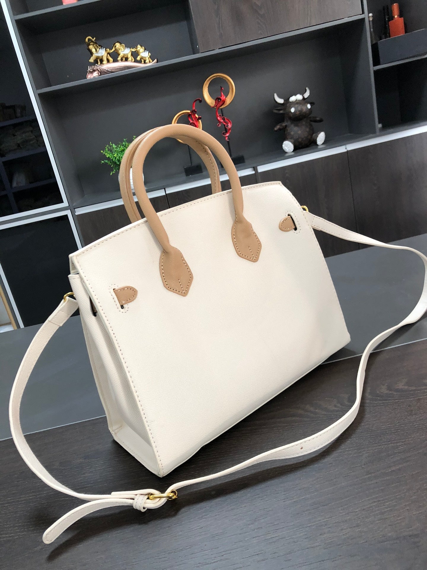 Luxury Designer BK Bag - Cream