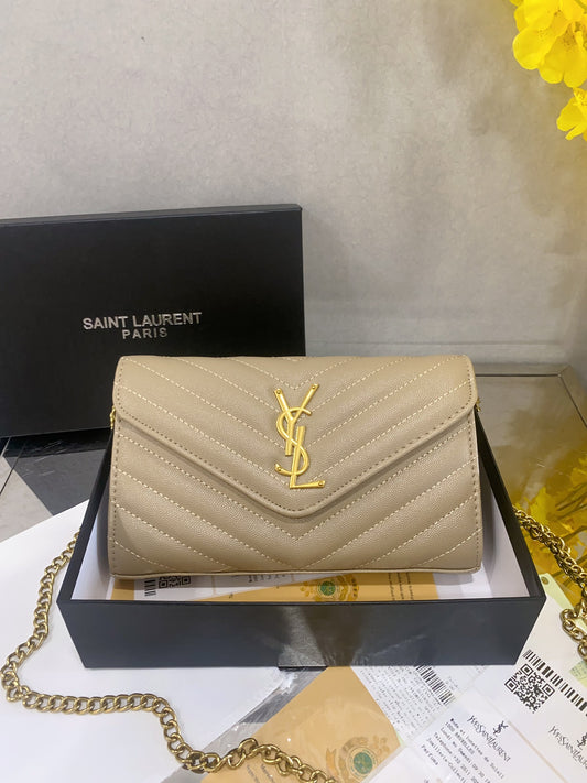 YSL Cassandra Matelasse - Nude / Beige