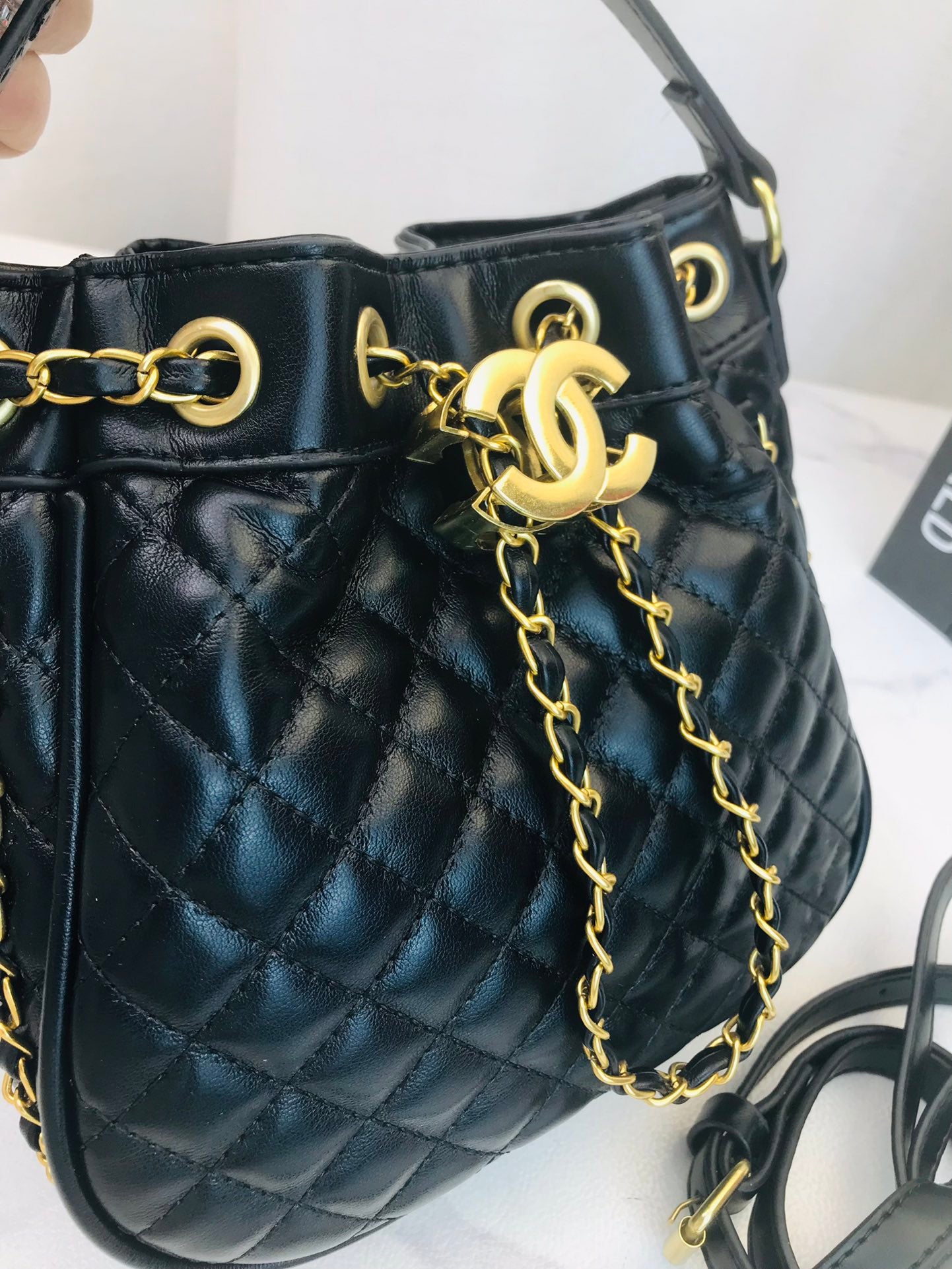 CHANEL CHARM QUILTED BUCKET - 2 colors