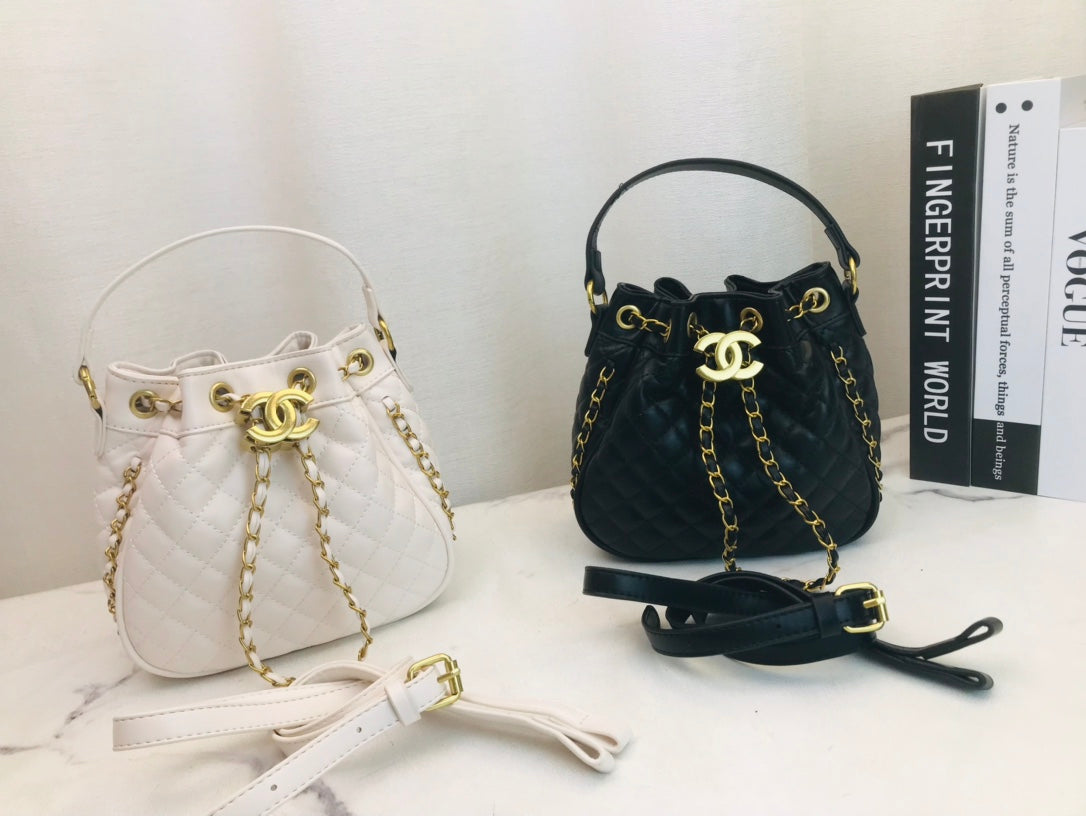 CHANEL CHARM QUILTED BUCKET - 2 colors