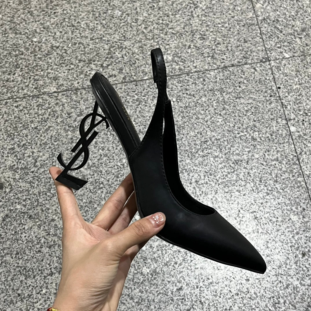 YSL Opyum SLINGBACK Pumps- Leather