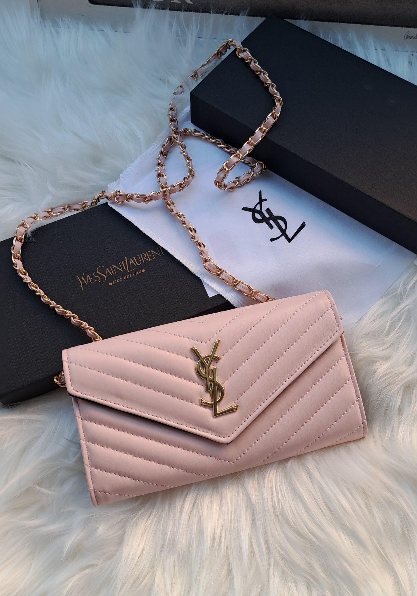 YSL 2in1 _ Wallet / Croosbody _ PINK