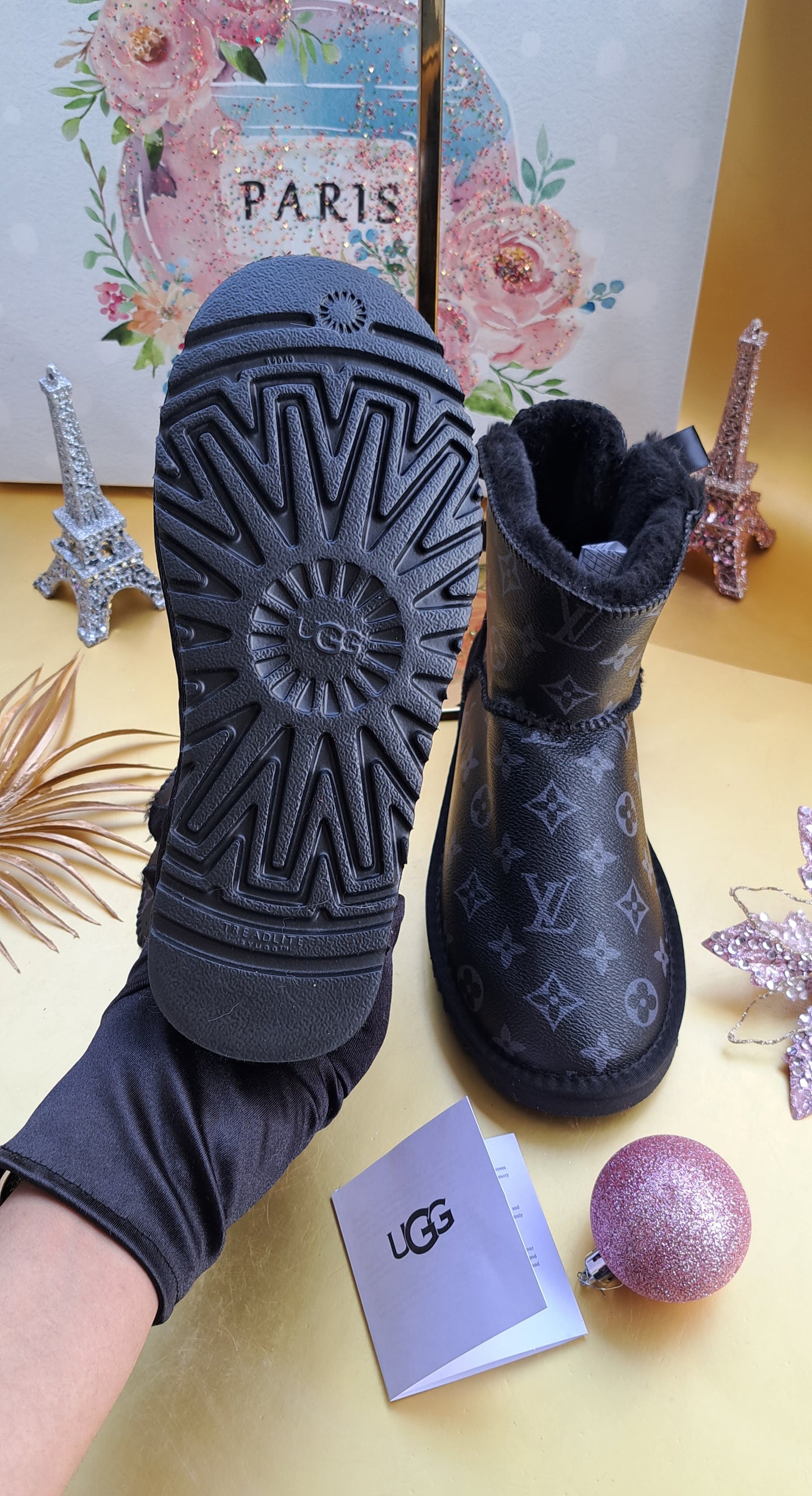 UGG LV MONOGRAM _ BLACK