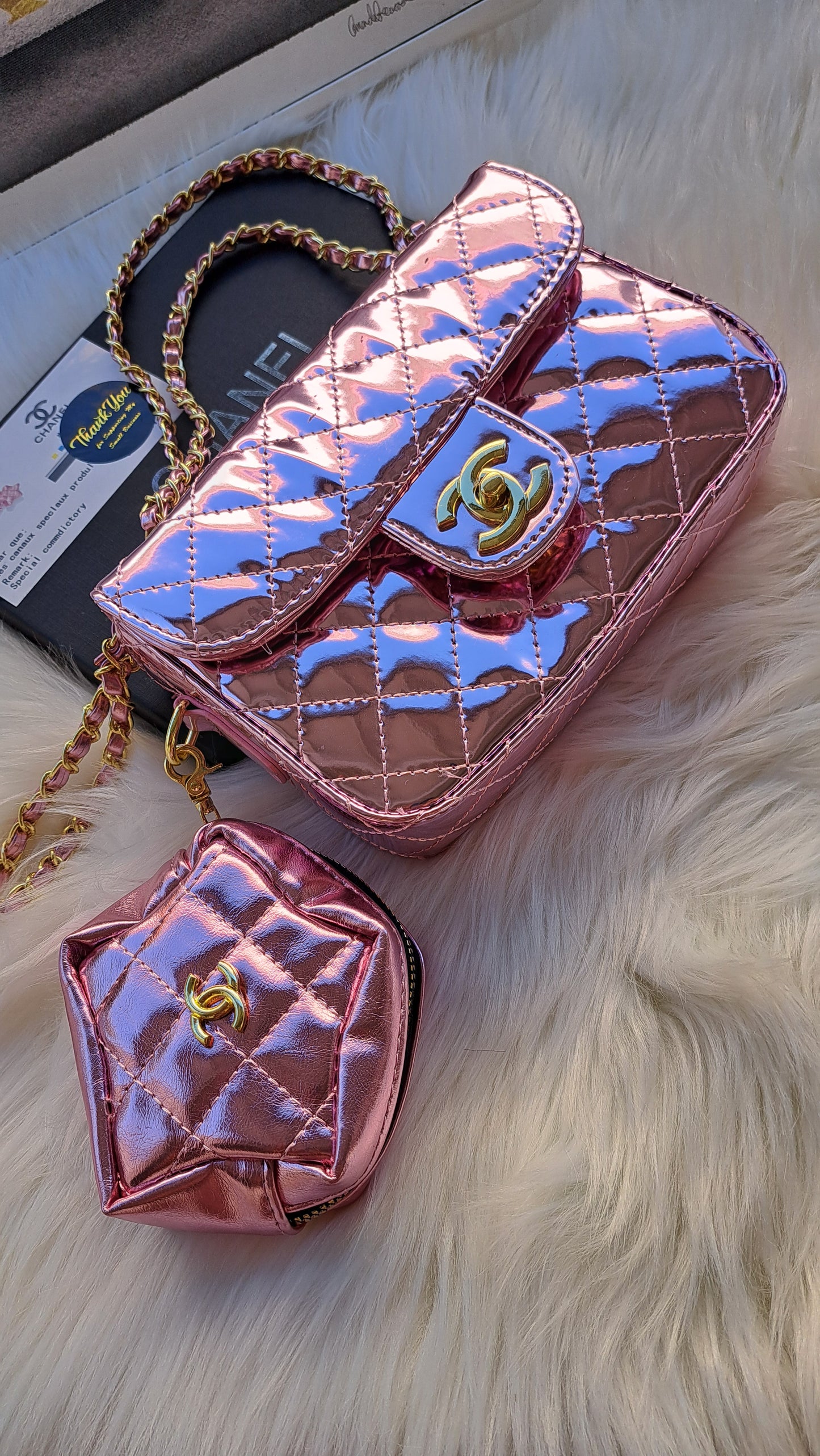 CHANEL MIRRORED Metallic - PINK * MOST WANTED