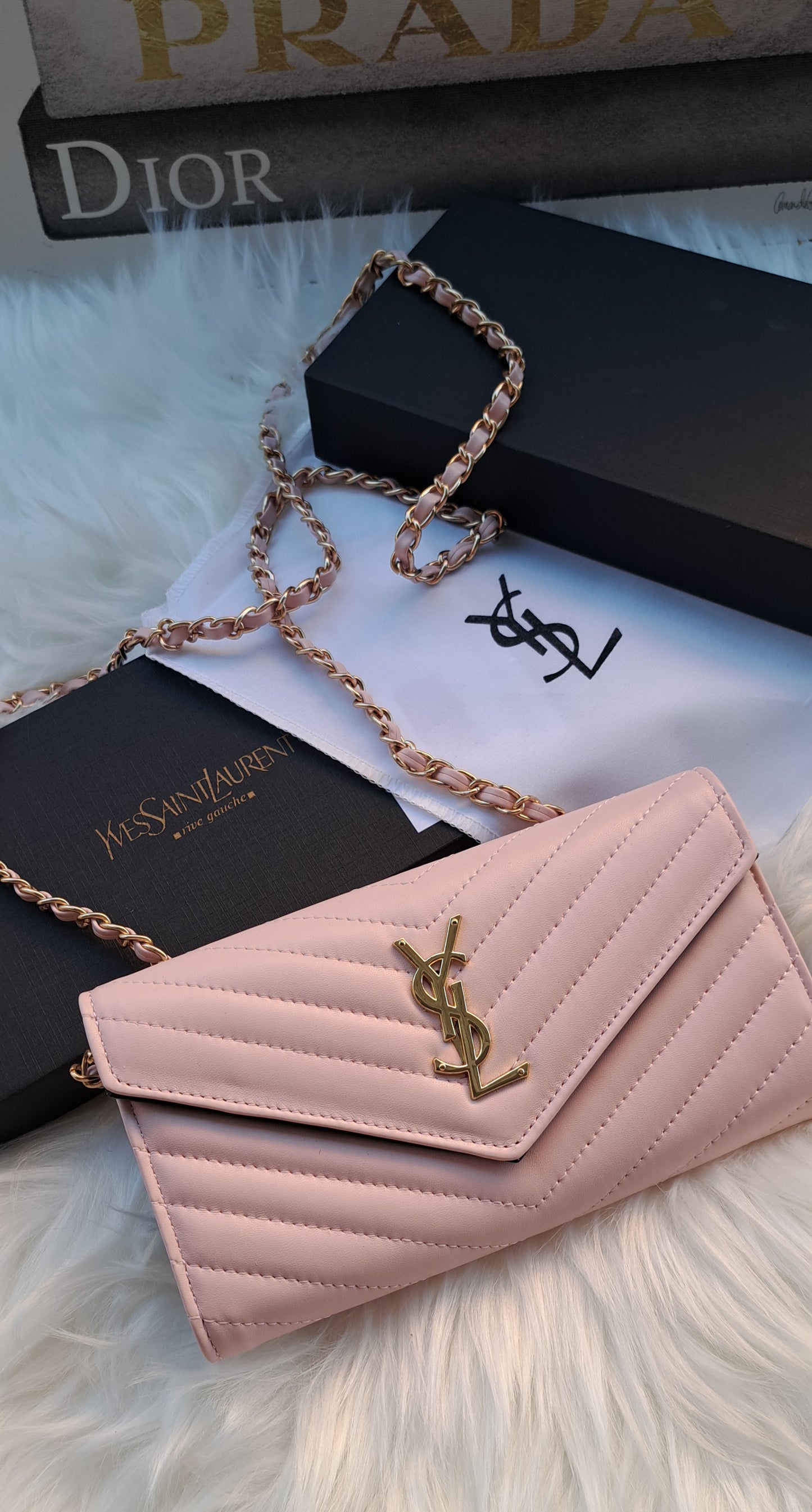 YSL 2in1 _ Wallet / Croosbody _ PINK