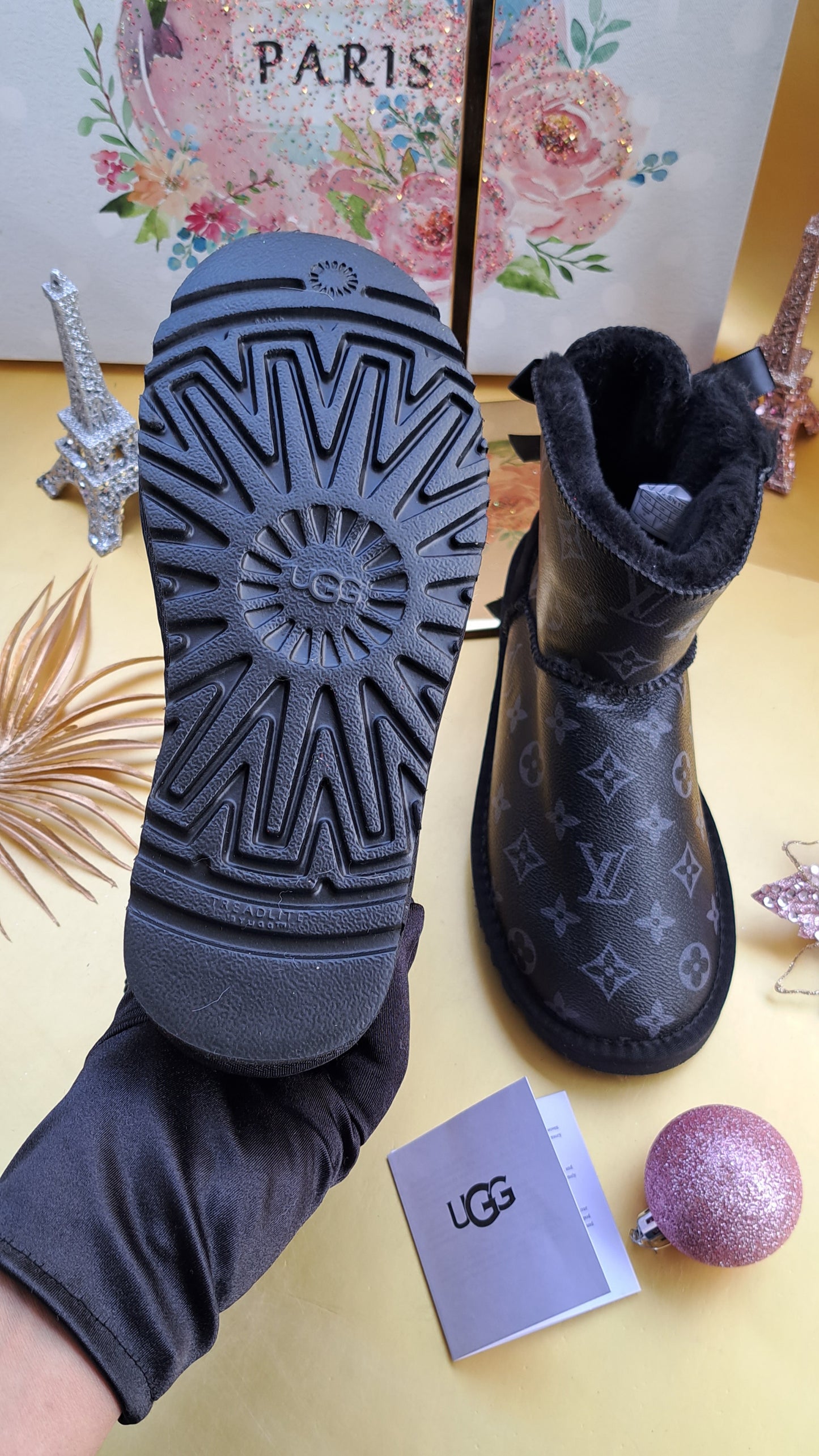 UGG LV MONOGRAM _ BLACK