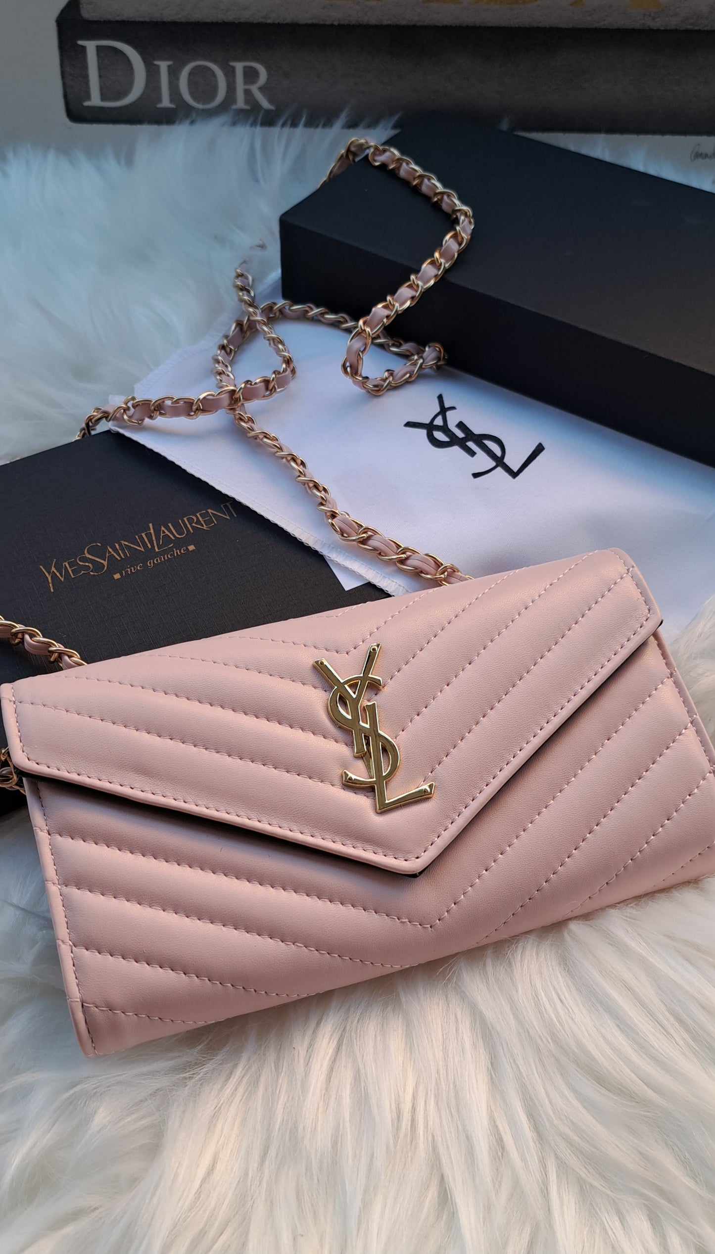 YSL 2in1 _ Wallet / Croosbody _ PINK